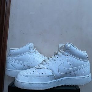 NikeCourt Vision Mid White Sneakers